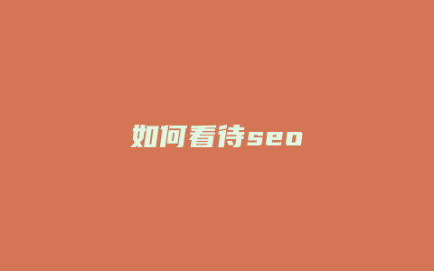 如何看待seo