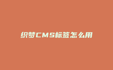 织梦CMS标签怎么用