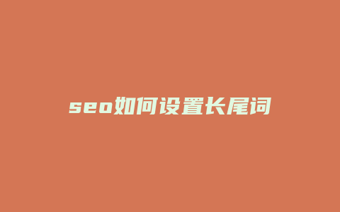 seo如何设置长尾词