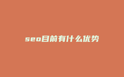 seo目前有什么优势